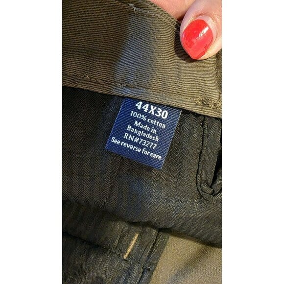 Croft & Barrow Pants Men 38x30 Brown Flat Front Professional Office Mistag As 44 - Picture 11 of 14